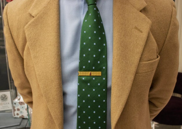 Tiffany & Co. 0.35 Carat Baguette Cut Ruby Tie Clip in 18K Yellow Gold