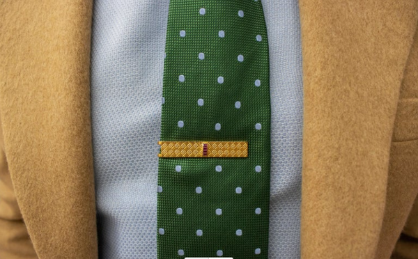 Tiffany & Co. 0.35 Carat Baguette Cut Ruby Tie Clip in 18K Yellow Gold