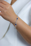 Cushion Cut Sapphire Tennis Bracelet