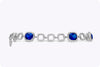 5.09 Carats Total Cushion Cut Sapphire Tennis Bracelet