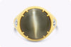Very Rare 28.30 Carats Cabochon Cat's Eye Chrysoberyl Diamond Cocktail Ring in Yellow Gold