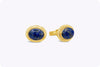Oval Lapis Lazuli and 14 Karat Yellow Gold Cufflinks