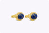 Oval Lapis Lazuli and 14 Karat Yellow Gold Cufflinks