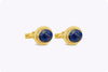 Oval Lapis Lazuli in 14 Karat Yellow Gold Cufflinks