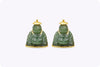 14 Karat Yellow Gold Nephrite Jade Buddha Cufflinks