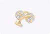 5.40 Carats Total Diamond-Encrusted Soccer Ball Cufflinks in Yellow Gold