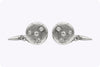 1 Carat Antique Old European Cut Diamond Round Cufflinks in White Gold