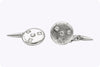 1 Carat Antique Old European Cut Diamond Round Cufflinks in White Gold