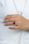 Carrera y Carrera Lia Ring 2.77 Carats Sugarloaf Amethyst & Diamond in Yellow Gold