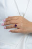 Carrera y Carrera 2.77 Carats Sugarloaf Amethyst with Diamond Lia Ring in Yellow Gold