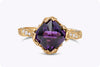 Carrera y Carrera Lia Ring 2.77 Carats Sugarloaf Amethyst & Diamond in Yellow Gold