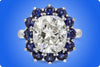 GIA Certified 7.04 Carat Cushion Cut Diamond Halo Engagement Ring in Platinum