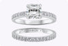 Tiffany & Co. 1.01 Cushion Diamond Engagement Ring and Wedding Band Ring in Platinum