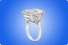 Cushion cut diamond engagement ring in platinum