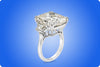 Cushion cut diamond engagement ring in platinum