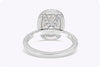 Roman Malakov 2.07 Carat Cushion Cut Diamond Halo Engagement Ring in White Gold