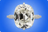 GIA Certified 8.94 Carat Old Mine Cushion Cut Diamond Pave Engagement Ring in Platinum
