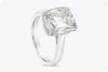 GIA Certified 5.53 Carat Cushion Cut Diamond Solitaire Engagement Ring in Platinum