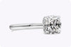 GIA Certified 1.72 Carats Antique Cushion Cut Diamond Solitaire Engagement Ring in White Gold