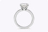 GIA Certified 3.06 Carats Cushion Cut Diamond Solitaire Engagement Ring in Platinum