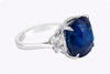 15.68 Carats Cushion Cut Sapphire & Diamond Engagement Ring in White Gold