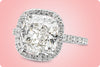 GIA Certified 5.19 Carats Cushion Cut Diamond Halo Engagement Ring in Platinum