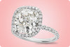 GIA Certified 5.19 Carats Cushion Cut Diamond Halo Engagement Ring in Platinum