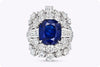 Important Sapphire & Diamond Jewelry Set in White Gold – Necklace, Bracelet, Earrings & Cocktail Ring