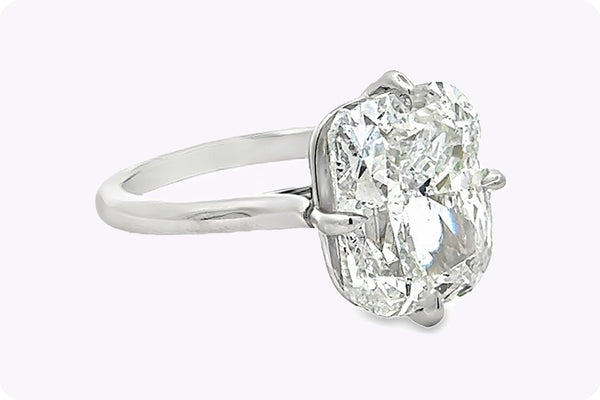 GIA Certified 8.02 Carats Cushion Cut Diamond Solitaire Engagement Ring in Platinum