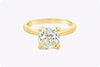 GIA Certified 2.50 Carats Cushion Cut Diamond Engagement Ring in Yellow Gold