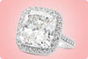 GIA Certified 11.46 Carats Cushion Cut Diamond Halo Engagement Ring in Platinum