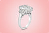 GIA Certified 10.02 Carat Cushion Cut Diamond Three-Stone Engagement Ring