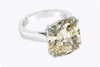 10.05 Carats Cushion Cut Diamond Solitaire Engagement Ring in Platinum