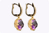 Carrera y Carrera 5.53 Carats Sugarloaf Amethyst with Diamond Lia Earrings in Yellow Gold