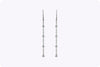 0.23 Carats Total Round Brilliant Cut Diamond Chain Drop Earrings in White Gold