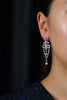 1.85 Carats Total Brilliant Round Diamond Filigree Fringe Dangle Earrings in White Gold