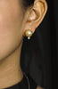 11.75 Millimeter Tahitian Pearl Stud Earring with Round Diamonds in White Gold