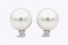 pearl and diamond stud earrings