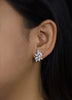 3.21 Carats Total Mixed Cut Diamonds Cluster Earrings in White Gold