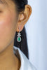 1.14 Carats Total Pear Shape Emerald with Diamond Dangle Earrings in White Gold