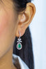 1.14 Carats Total Pear Shape Emerald with Diamond Dangle Earrings in White Gold