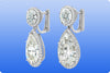 GIA Certified 29.54 Carat Total Mixed Cut Diamond Dangle Earrings in Platinum