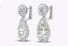 GIA Certified 32.13 Carats Total Mixed-Cut Diamond Dangle Earrings in Platinum