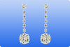21.08 Carat Total Brilliant Round Diamond Dangle Drop Earrings in Platinum