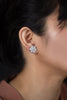 7.48 Carats Total Brilliant Round Cut Diamond Flower Stud Earrings in Platinum