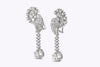 2.25 Carats Round Diamond Solitaire Dangle Earrings in White Gold