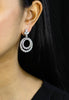 9.95 Carats Total Brilliant Round & Pear Shape Diamond Dangle Earrings in White Gold