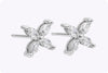1.52 Carats Total Marquise Cut Diamond Stud Earrings in White Gold