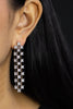 10.79 Carats Total Princess Cut Diamond Three-Row Waterfall Drop Earrings in White Gold