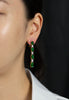 10.26 Carats Mixed Cut Cabochon Green Emerald and Diamond Drop Earrings in Yellow Gold and Platinum